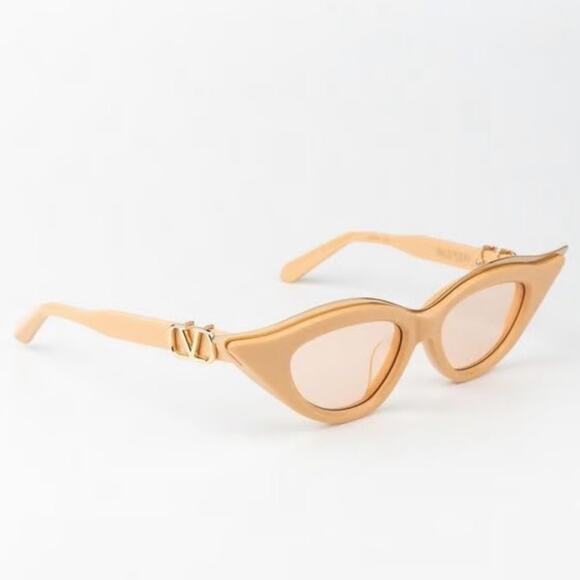 New! Valentino VLS 114C Stylish Beige Sunglasses, Authentic main image 5